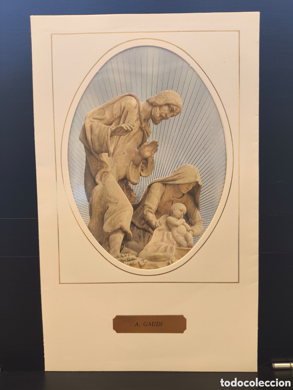 Postales: Tarjeta postal navide&ntilde;a empresa Sagrada Familia Gaud&iacute; Fachada Nacimiento Natividad Jes&uacute;s Ortiz X752