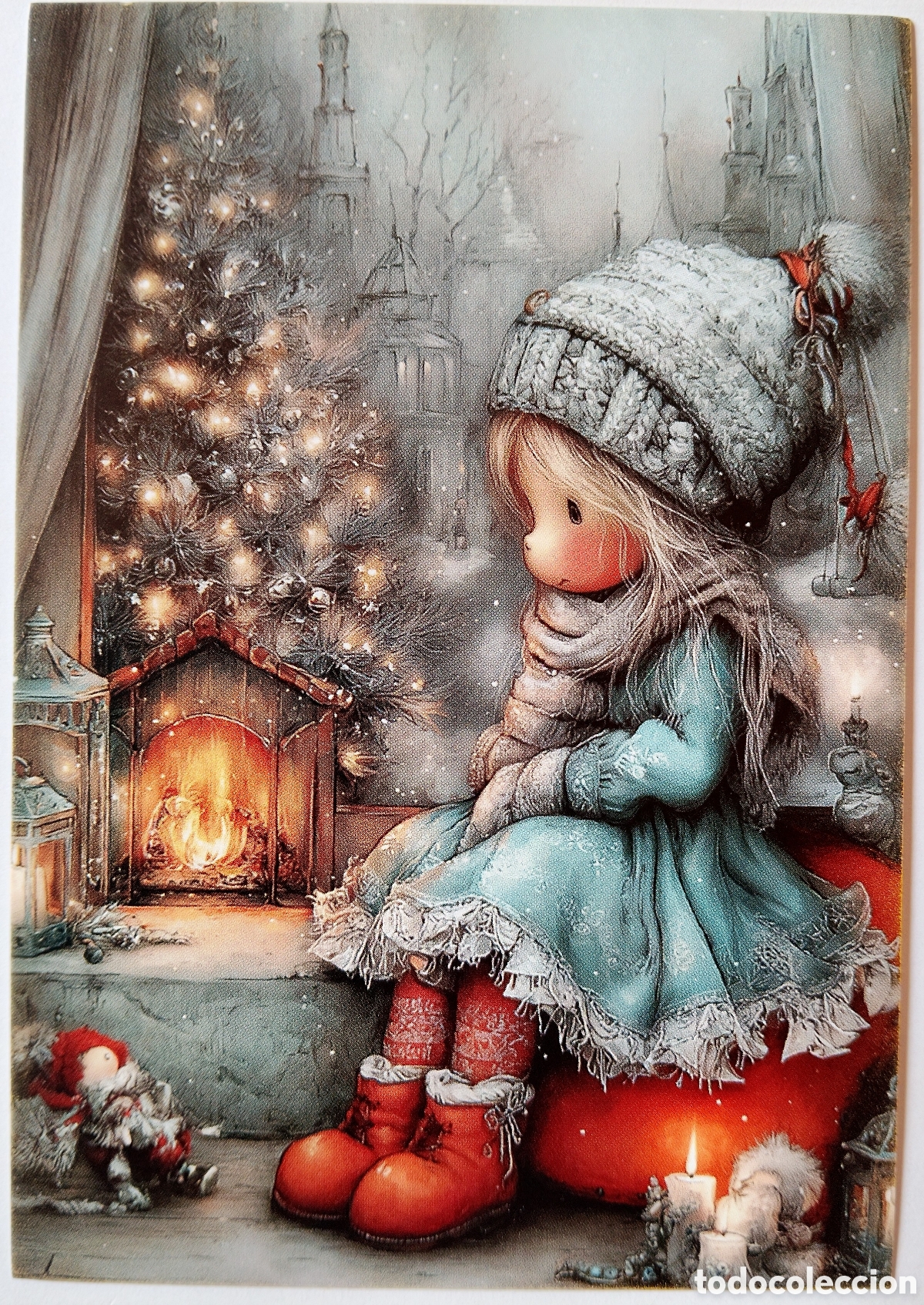 Postales: POSTAL NAVIDAD - NI&Ntilde;A &Aacute;RBOL - ESTILO ANTIGUO