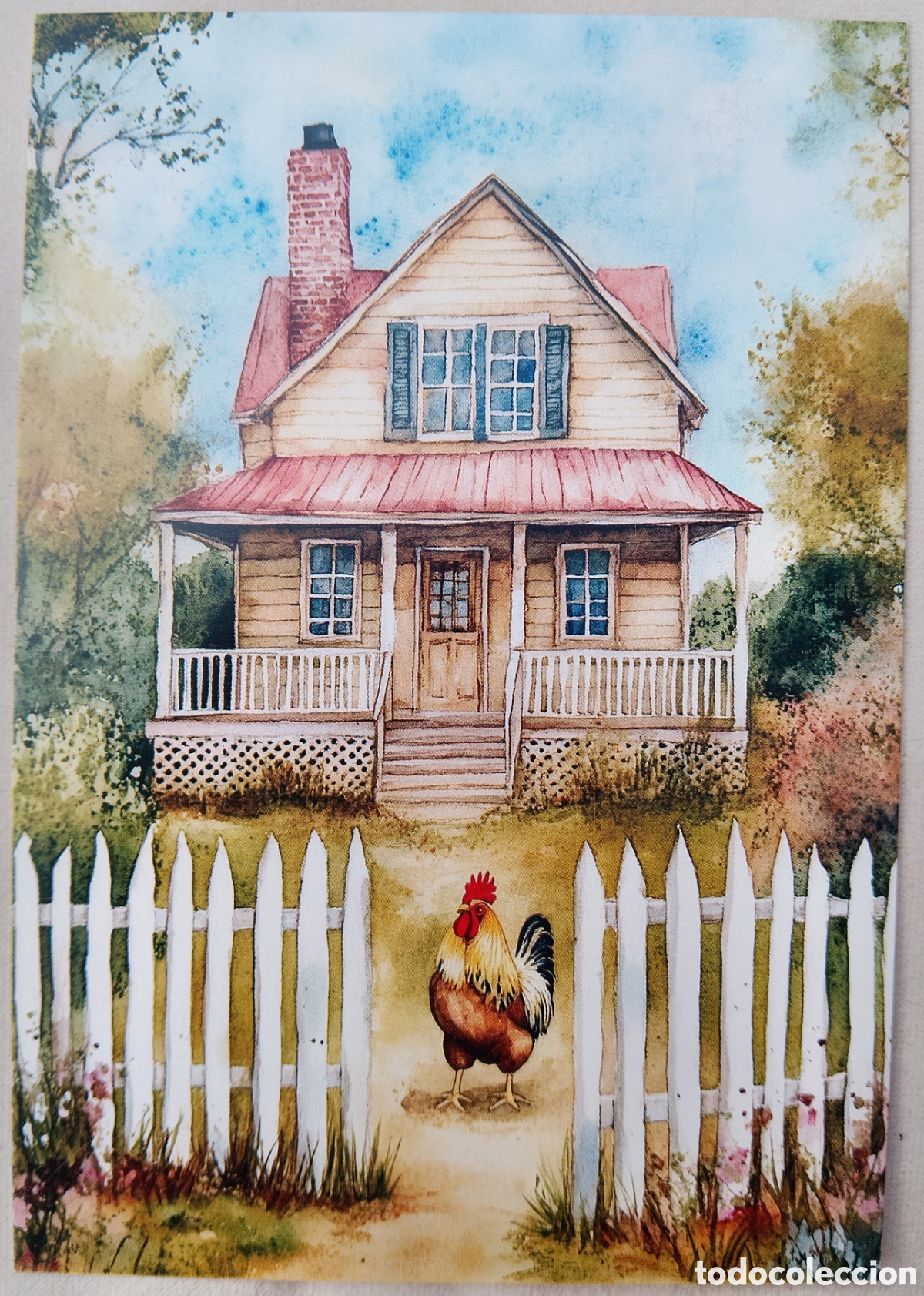 Postales: POSTAL NAVIDAD - CASA COTTAGE GALLO - ESTILO ANTIGUO