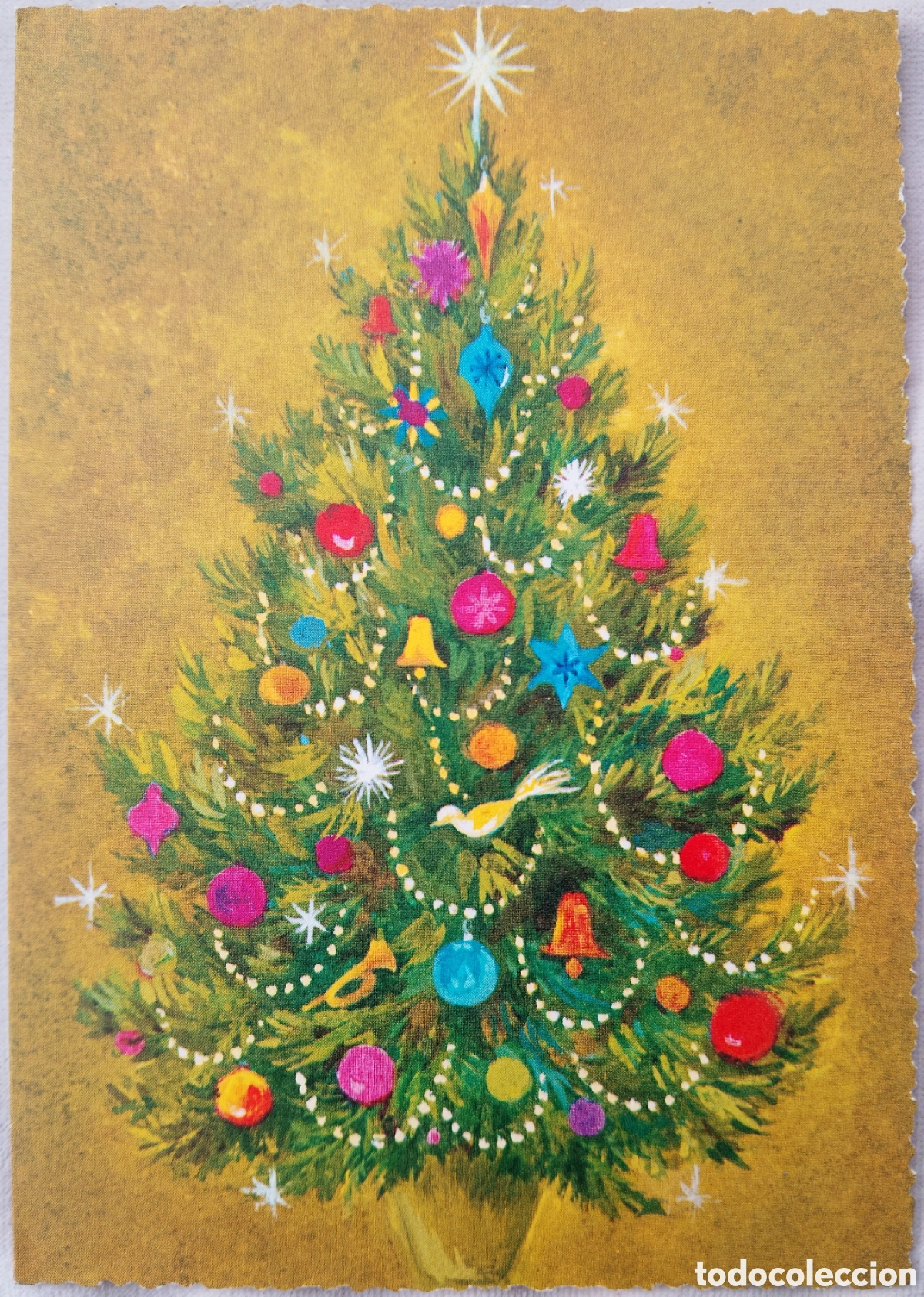 Postales: FELICITACI&Oacute;N NAVIDAD ANTIGUA - &Aacute;RBOL ADORNOS