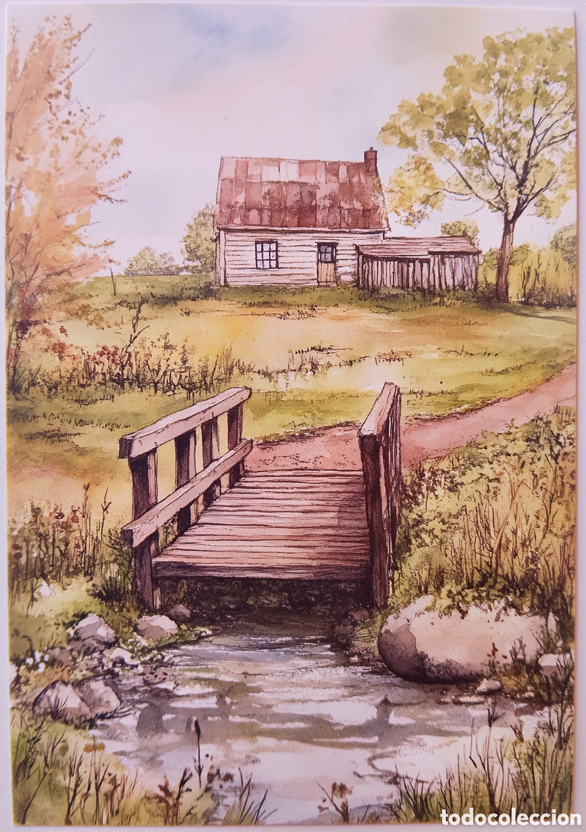 Postales: POSTAL NAVIDAD - CASA COTTAGE PUENTE ARROYO - ESTILO ANTIGUO