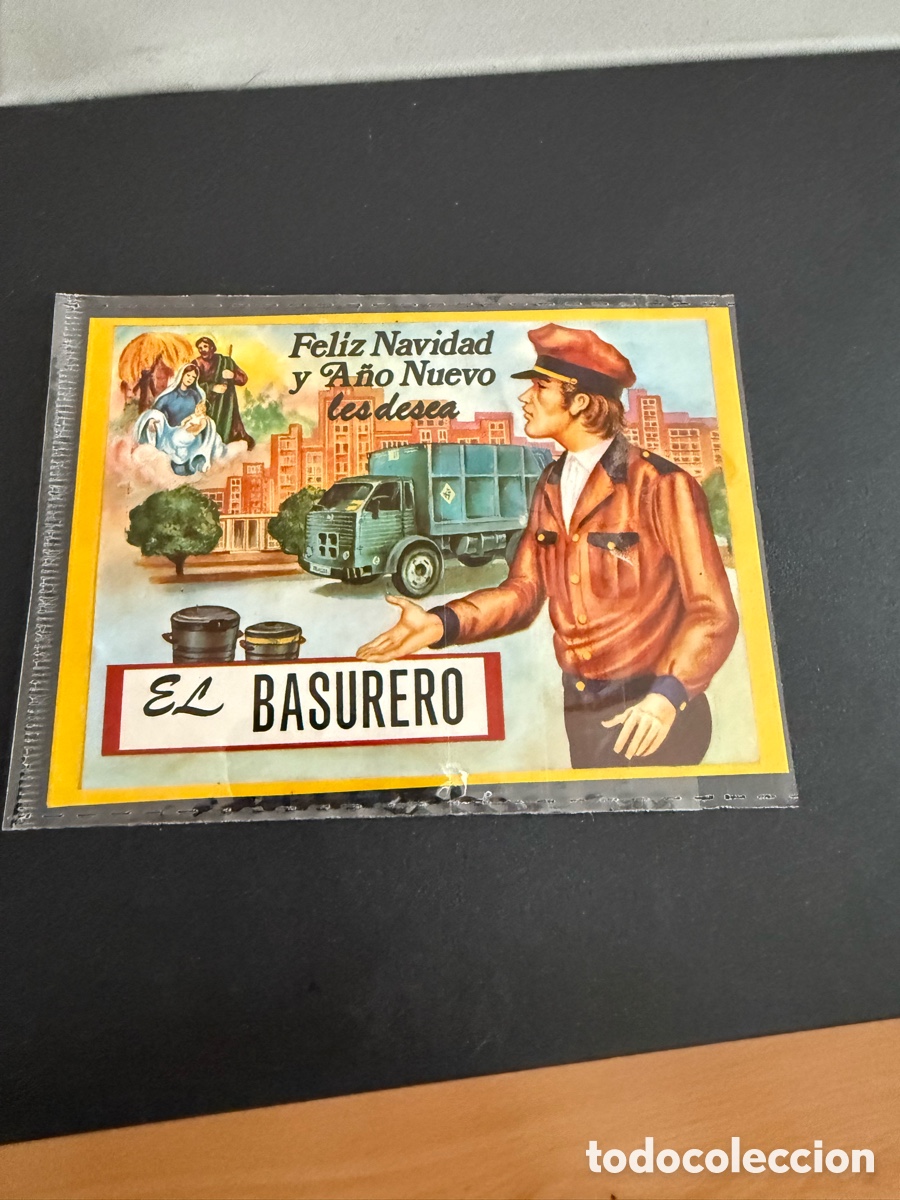 Postales: Postal Navide&ntilde;a. EL BASURERO. A&ntilde;os 70