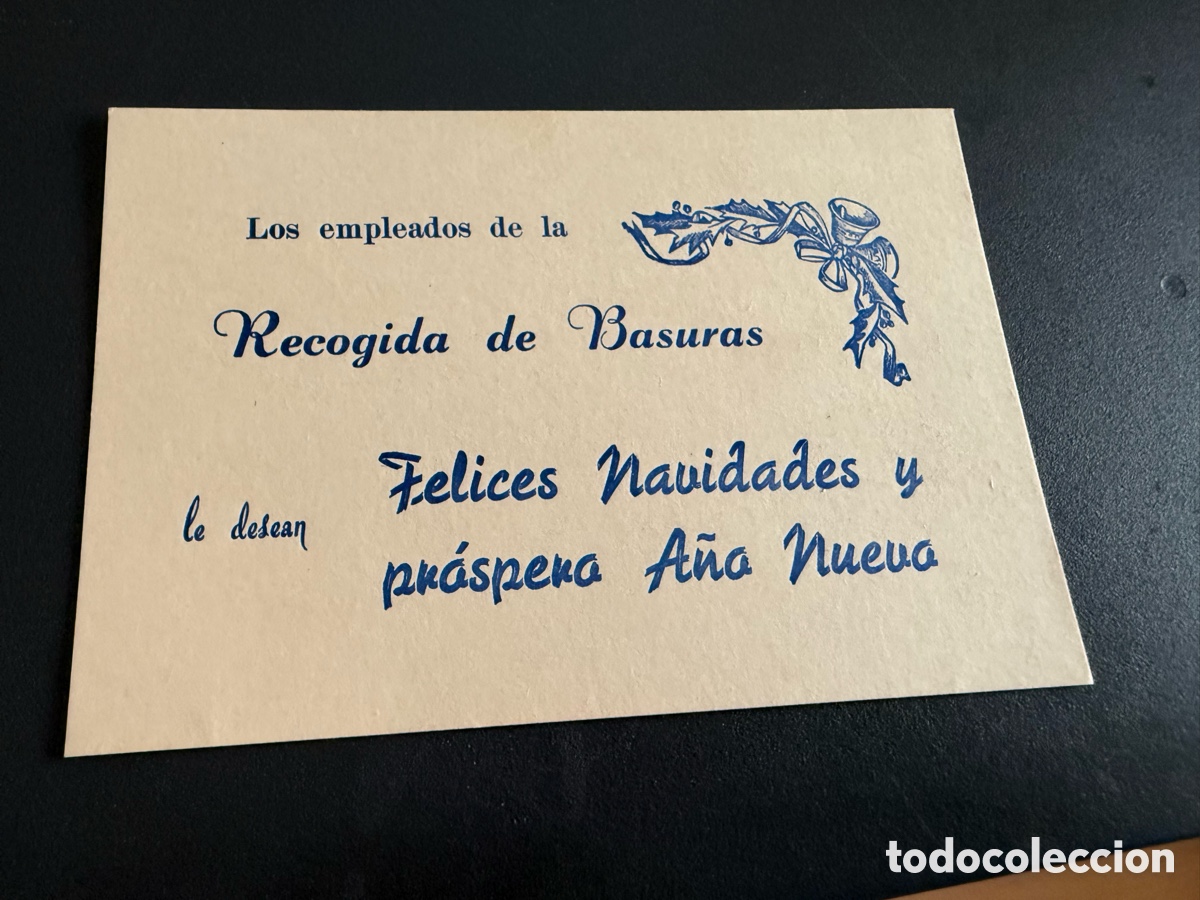 Postales: Tarjeta Felicitaci&oacute;n Navidad. RECOGIDA DE BASURAS