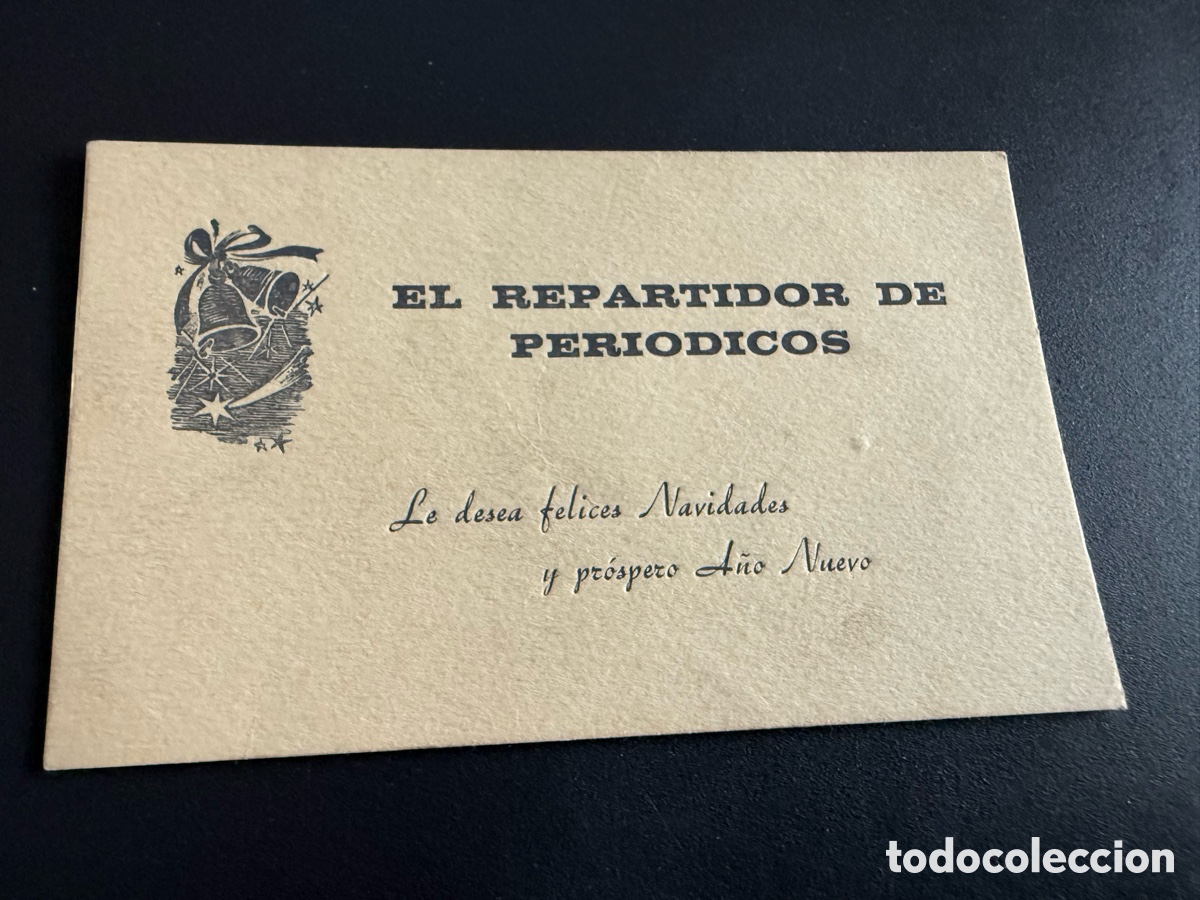 Postales: Tarjeta Felicitaci&oacute;n Navidad. EL REPARTIDOR DE PERI&Oacute;DICOS