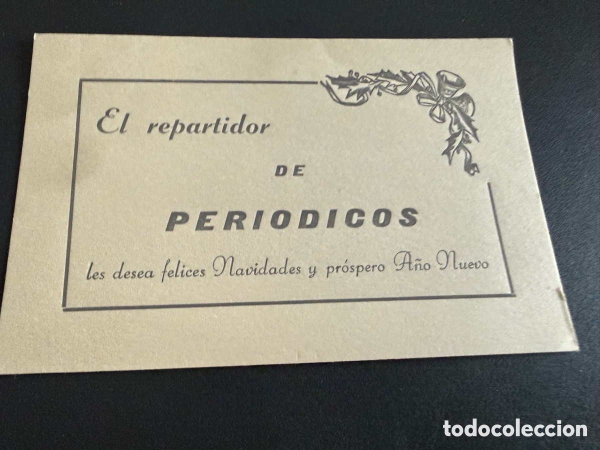Postales: Tarjeta Felicitaci&oacute;n Navidad. EL REPARTIDOR DE PERI&Oacute;DICOS
