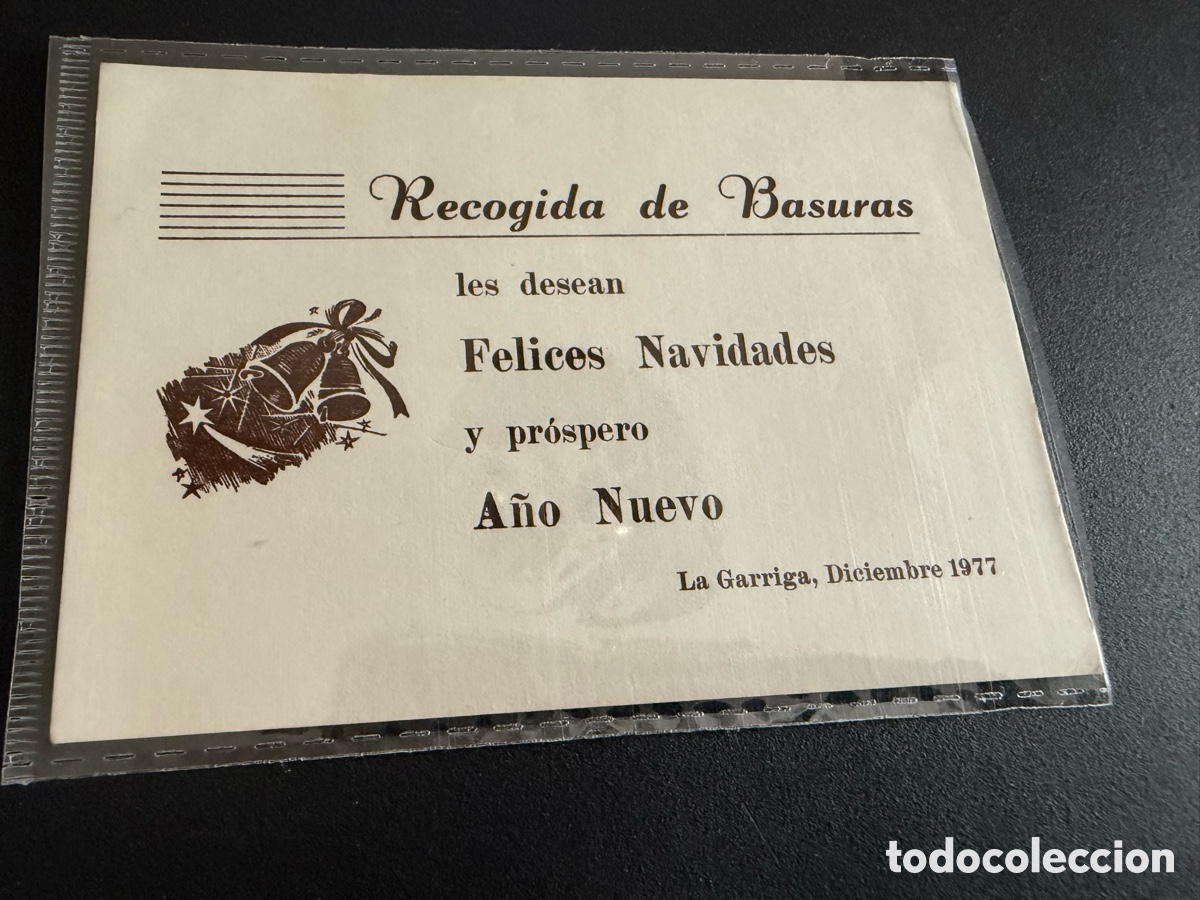 Postales: Tarjeta Felicitaci&oacute;n Navide&ntilde;a. RECOGIDA DE BASURAS