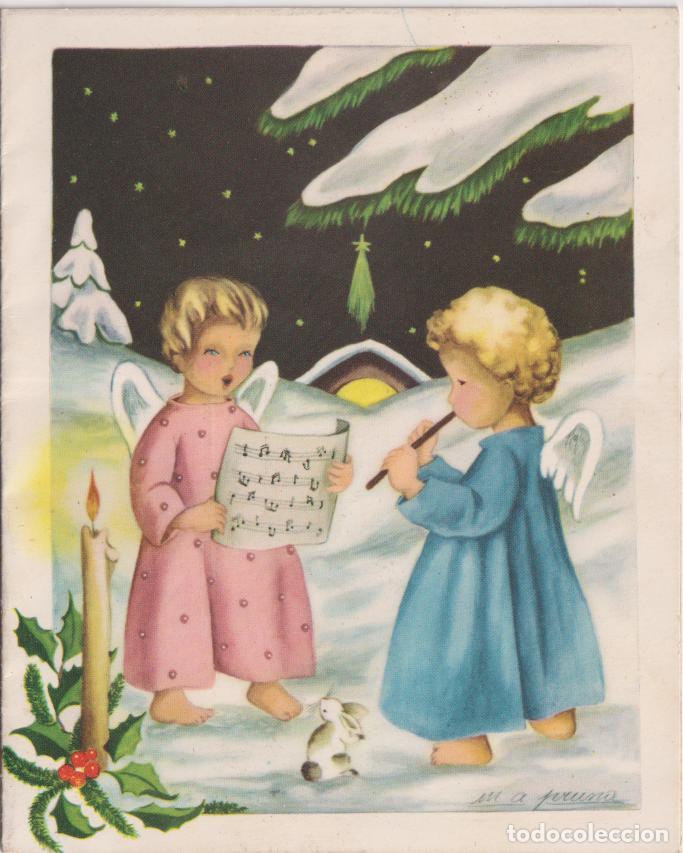 Postales: ILUSTRADOR; M.A.PRUNA - CANTANDO NADALAS - D&Iacute;PTICO ESCRITO 1958