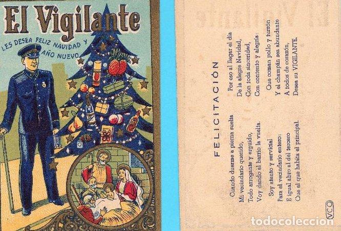 Postales: FELICITACI&Oacute;N NAVIDE&Ntilde;A: EL VIGILANTE LES DESEA FELIZ NAVIDAD Y A&Ntilde;O NUEVO, SIN FECHA.