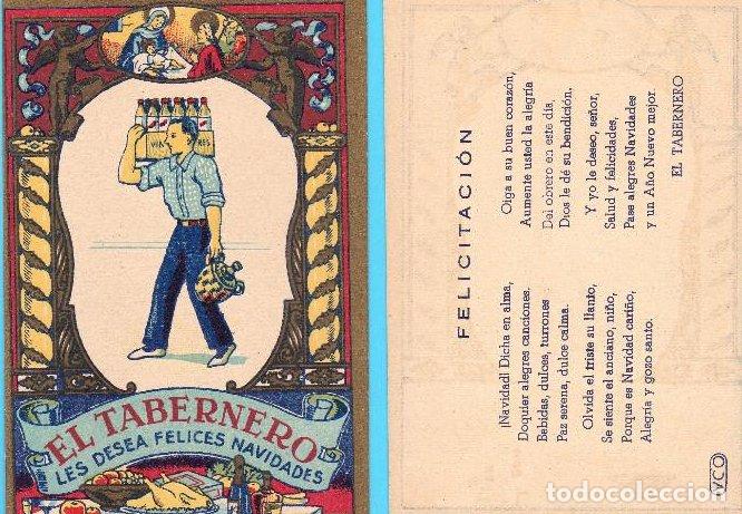 Postales: FELICITACI&Oacute;N NAVIDE&Ntilde;A: EL TABERNERO LES DESEA FELICES NAVIDADES, SIN FECHA.