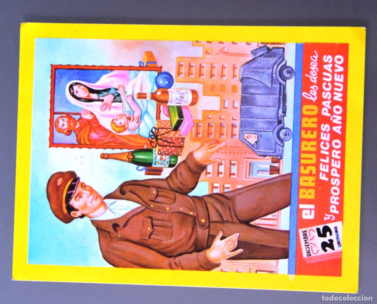 Postales: FELICITACI&Oacute;N NAVIDE&Ntilde;A. FELICES FIESTAS Y PROSPERO A&Ntilde;O NUEVO EL BASURERO ( CON SELLO BARCELONA NETA)