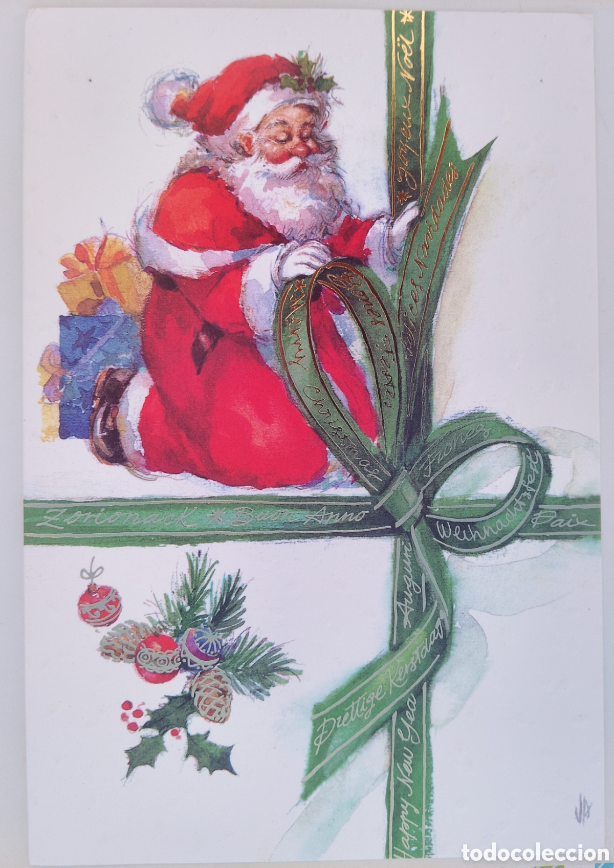 Postales: FELICITACI&Oacute;N NAVIDAD - JA - EDICIONES BUSQUETS - PAP&Aacute; NOEL REGALOS LAZO