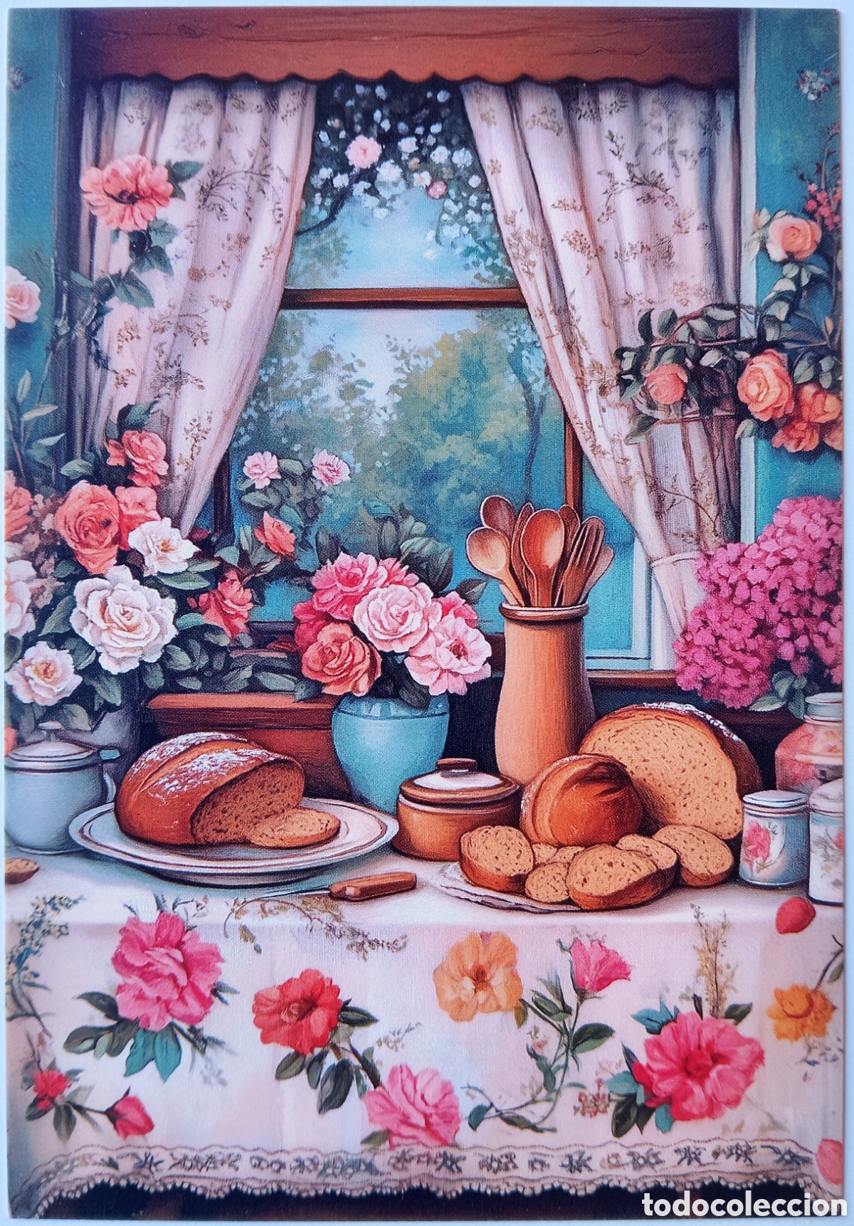 Postales: POSTAL NAVIDAD - ESCENA HOGARE&Ntilde;A COCINA - ESTILO ANTIGUO