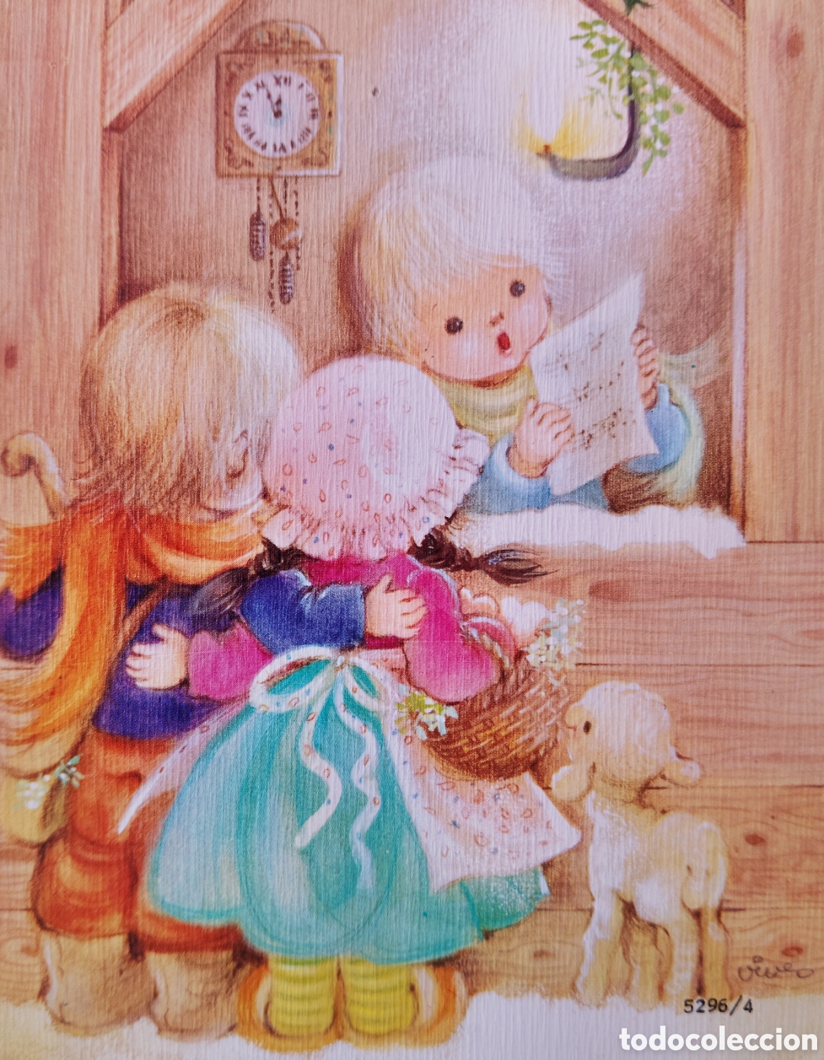 Postales: FELICITACI&Oacute;N NAVIDAD - VIVES - NI&Ntilde;OS VILLANCICOS OVEJITA PESEBRE