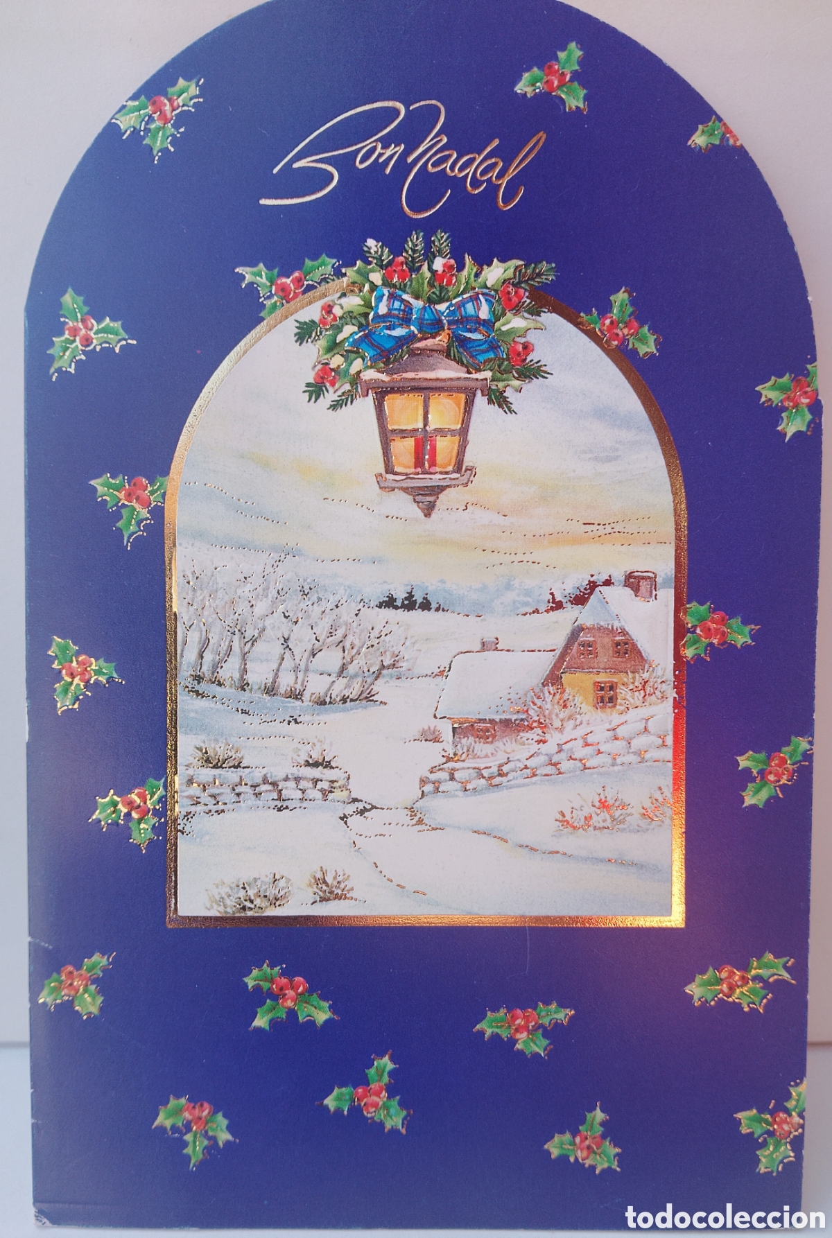 Postales: FELICITACI&Oacute;N NAVIDAD RELIEVE - EDICIONES GOLDEN - PAISAJE NEVADO