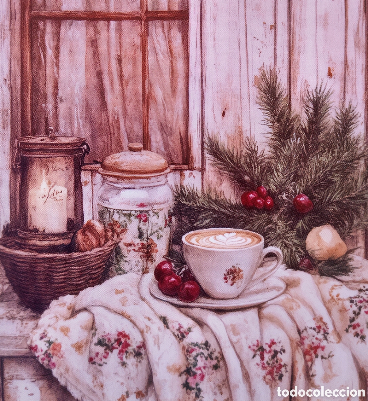Postales: POSTAL NAVIDAD - DETALLE CAF&Eacute; - ESTILO ANTIGUO