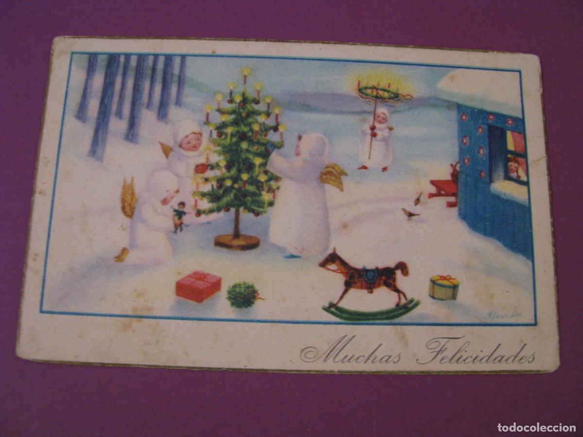 Postales: POSTAL DE NAVIDAD DE IL?. ED. PD, PABLO DUMMATZEN SERIE VIENA 692. ESCRITA. DESPERFECTOS.
