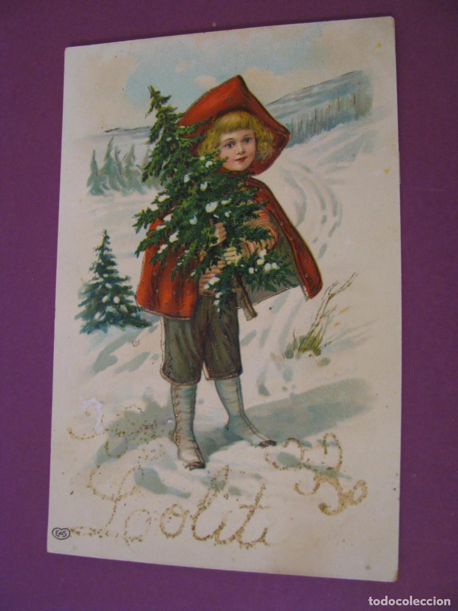 Postales: ANTIGUA POSTAL DE NAVIDAD. EAS. IMPRESO EN ALEMANIA. CIRCULADA