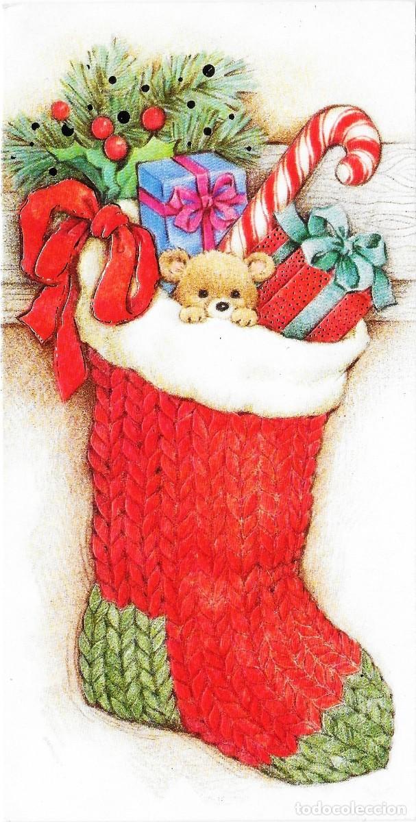 Postales: 7331P -UN CALCETIN NAVIDE&Ntilde;O LLENO DE SORPRESAS-ORTIZ 30.664-2 -DIPTICA Y EN RELIEVE 16,3X8,3 CM
