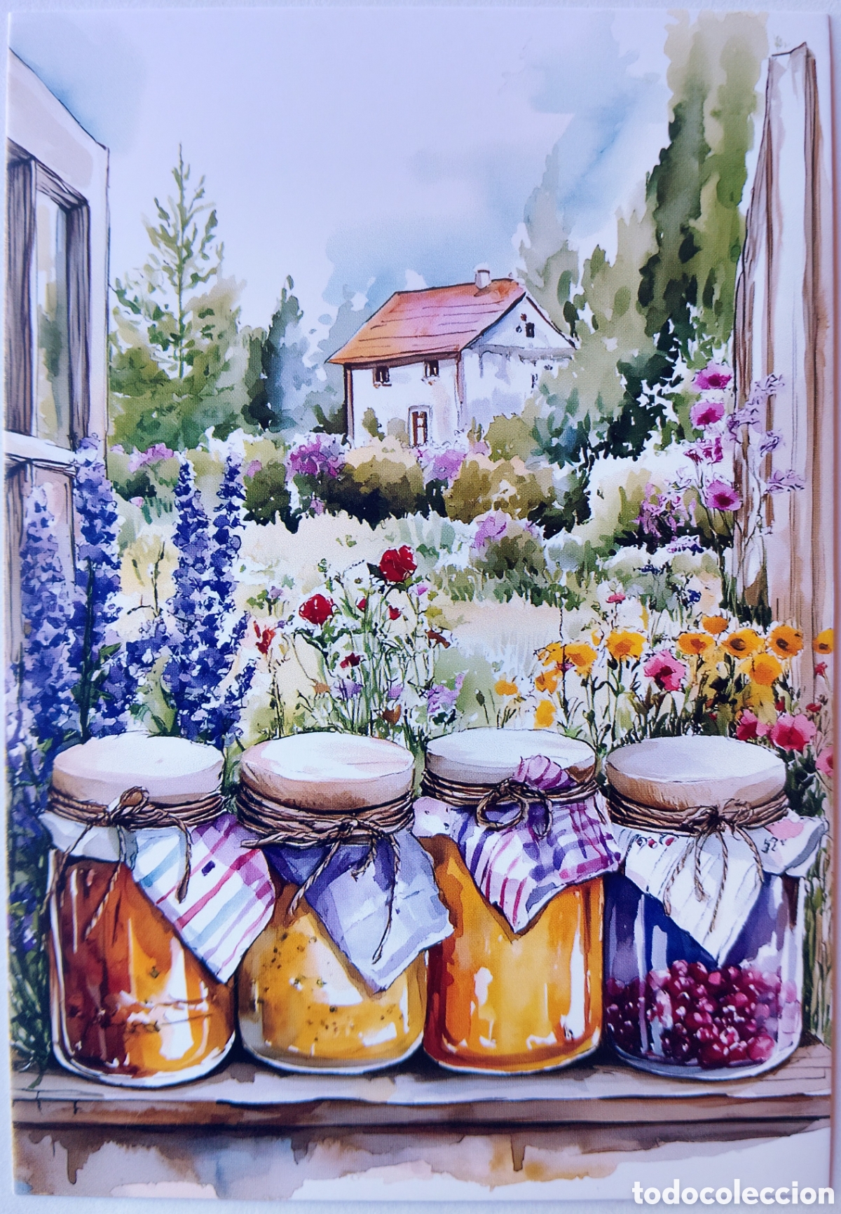 Postales: POSTAL NAVIDAD - DETALLE CONSERVAS FLORES - ESTILO ANTIGUO