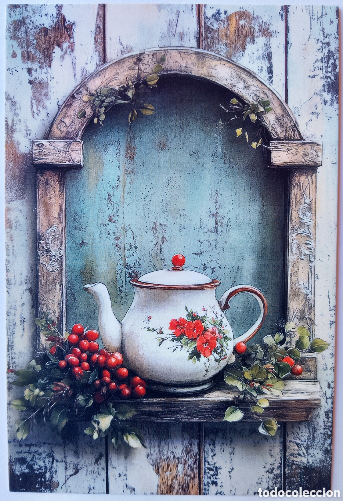 Postales: POSTAL NAVIDAD - DETALLE TETERA ADORNOS - ESTILO ANTIGUO