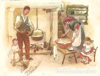 Postales: Portugal y postal ilustrada de felicitaci&oacute;n navide&ntilde;a CTT, Amadora a Lisboa 1957 (181)