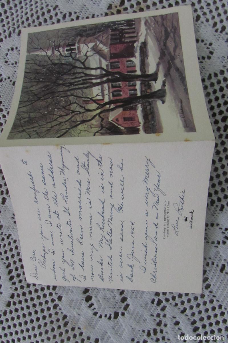 Postales: FELICITACION NAVIDE&Ntilde;A HALLMARK-DR NORMAN VINCENT PEALE-ESCRITA