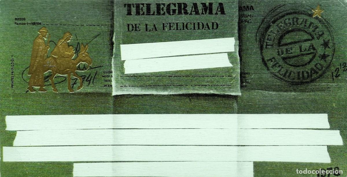 Postales: 7344P - TELEGRAMA DE LA FELICIDAD 1976 - EDICIONES SUBI Z- 9140.3-MIDE 16X8,5 CM