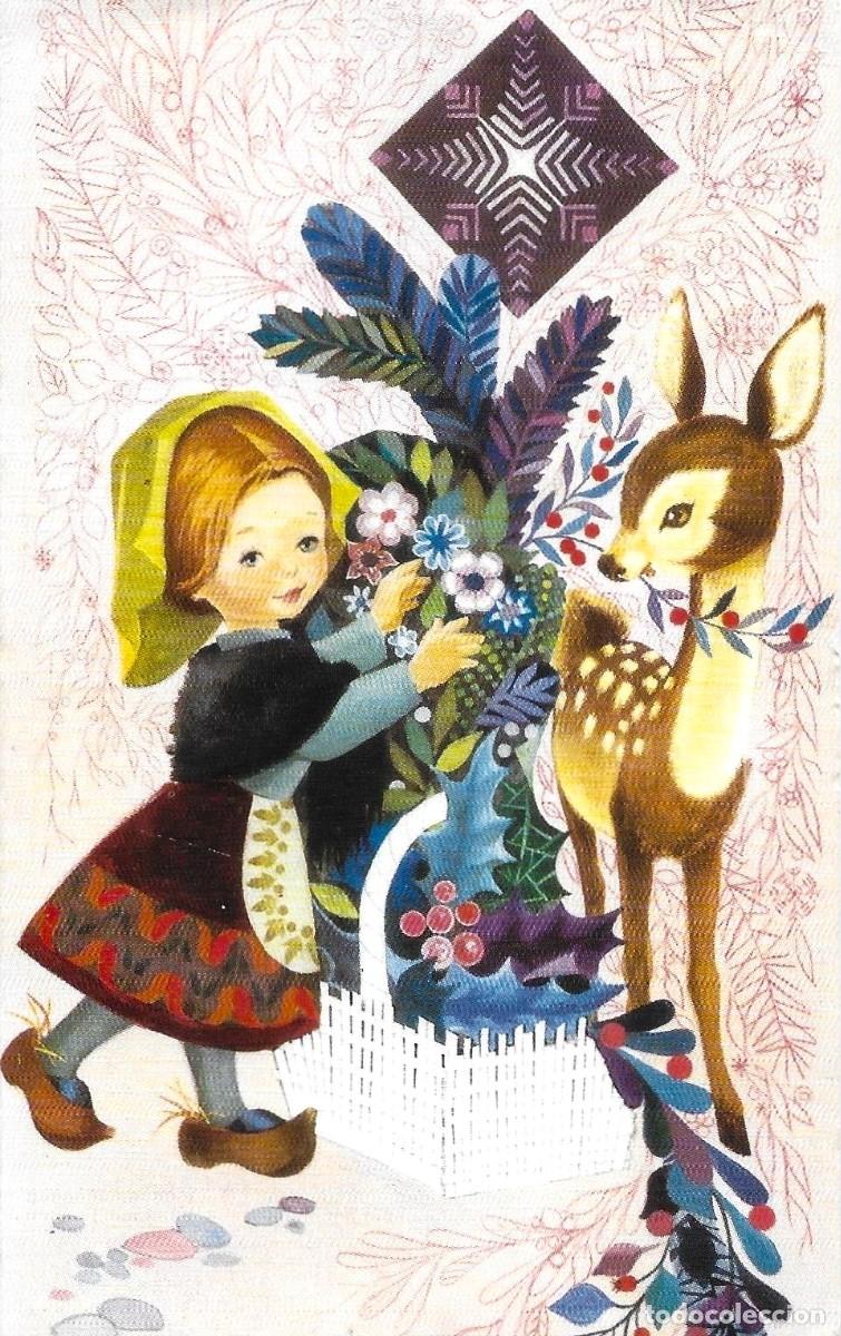 Postales: 2076U - VICENTE ROSO -NI&Ntilde;A- BAMBI- MU&Eacute;RDAGO- EDICIONES ANCORA SERIE AMBAR 2347.3- DIPTICA 13X8 CM