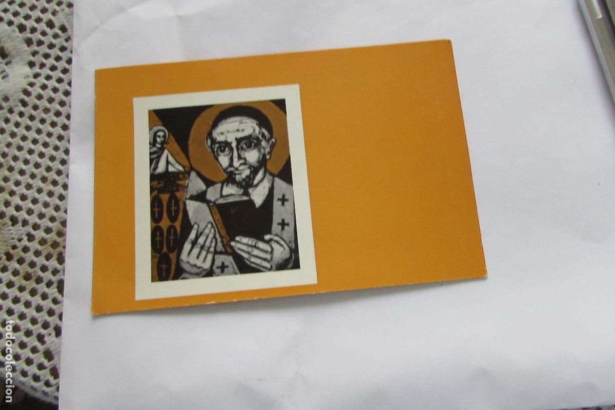 Postales: TARJETA FELICITACION ESCRITA COLEGIO SAN VICENTE DE PAUL 1973