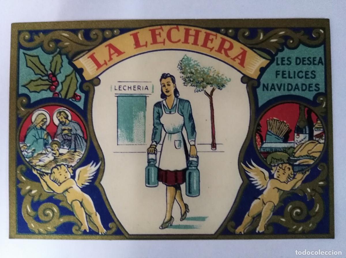 Postales: Aguinaldo Felicitacion.La Lechera Les desea Felices Navidades