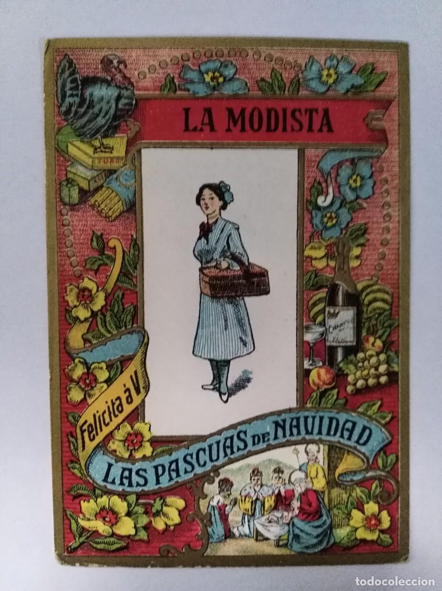 Postales: Aguinaldo Felicitacion La Modista Felicita Las pascuas de Navidad