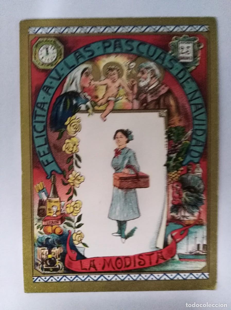 Postales: Aguinaldo Felicitacion La Modista Felicita Las pascuas de Navidad