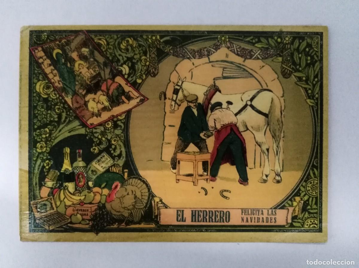 Postales: Aguinaldo Felicitacion.El Herrero Felicita Las Navidades