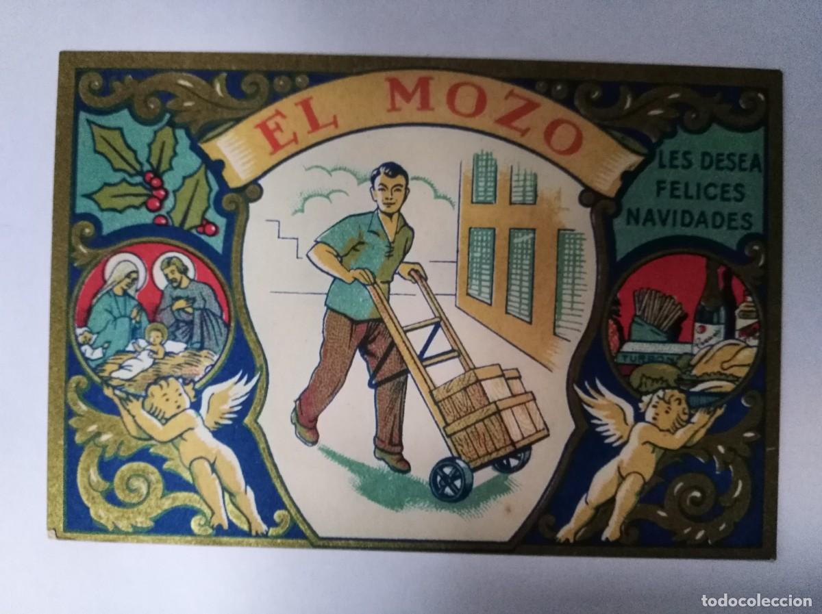 Postales: Aguinaldo Felicitacion.El Mozo Les Desea Felices Navidades