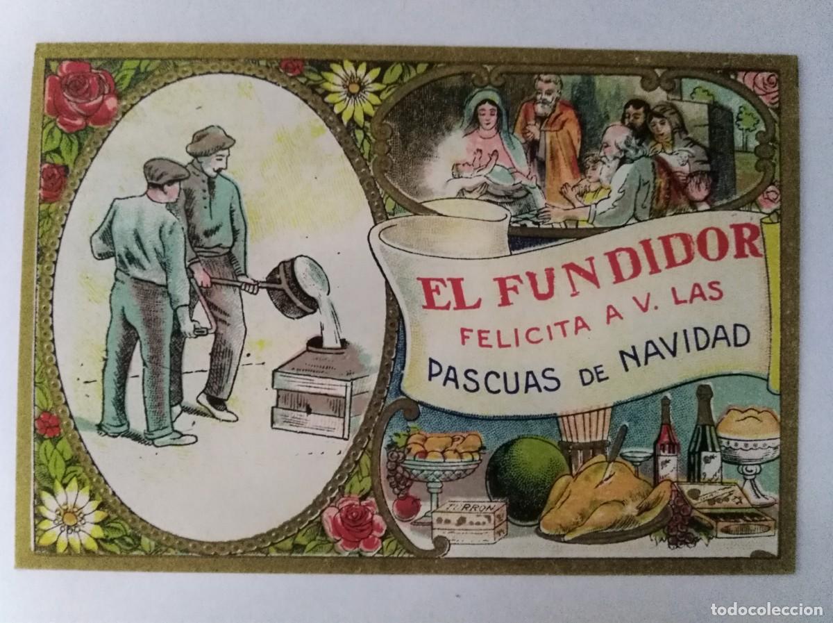 Postkarten: Aguinaldo Felicitacion.El Fundidor Felicita Las Pascuas de Navidad