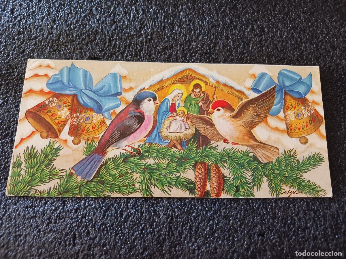 Postales: diptico, felicitacion navide&ntilde;a 1970 il. zsolt