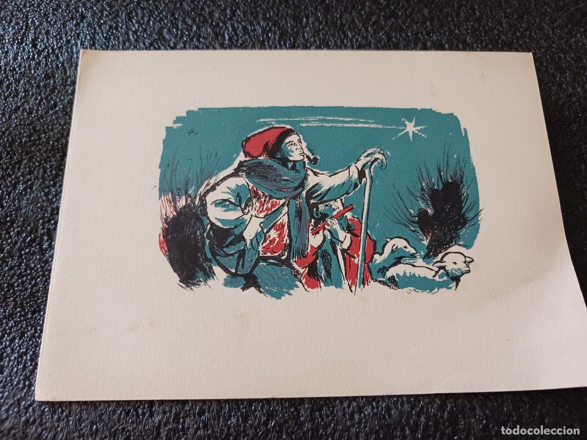 Postales: diptico, felicitacion navide&ntilde;a, sin usar, ilustra, palet (filograf)