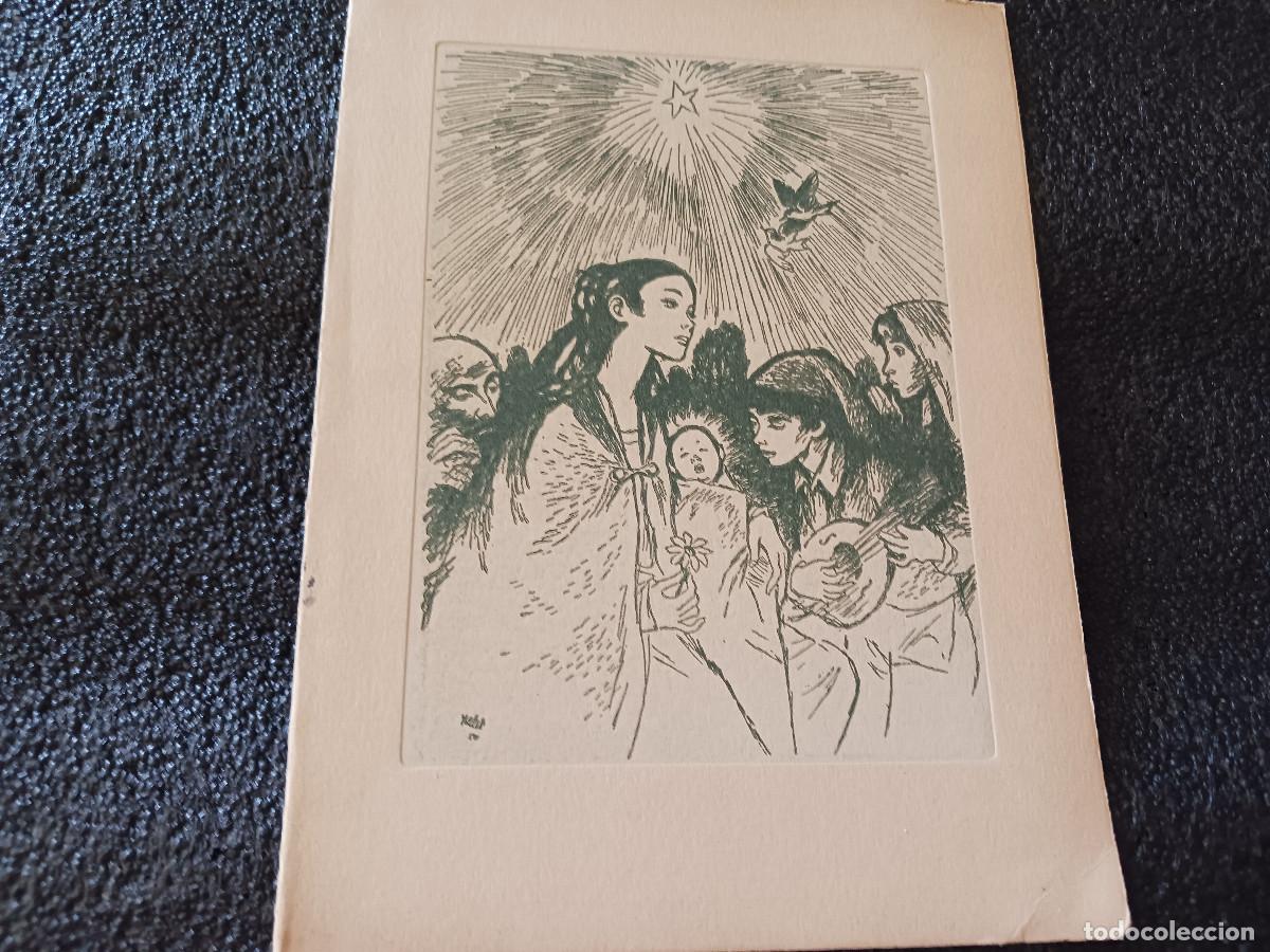 Postales: diptico, felicitacion navide&ntilde;a, dr. joan jubert, ilustra palet (filograf)