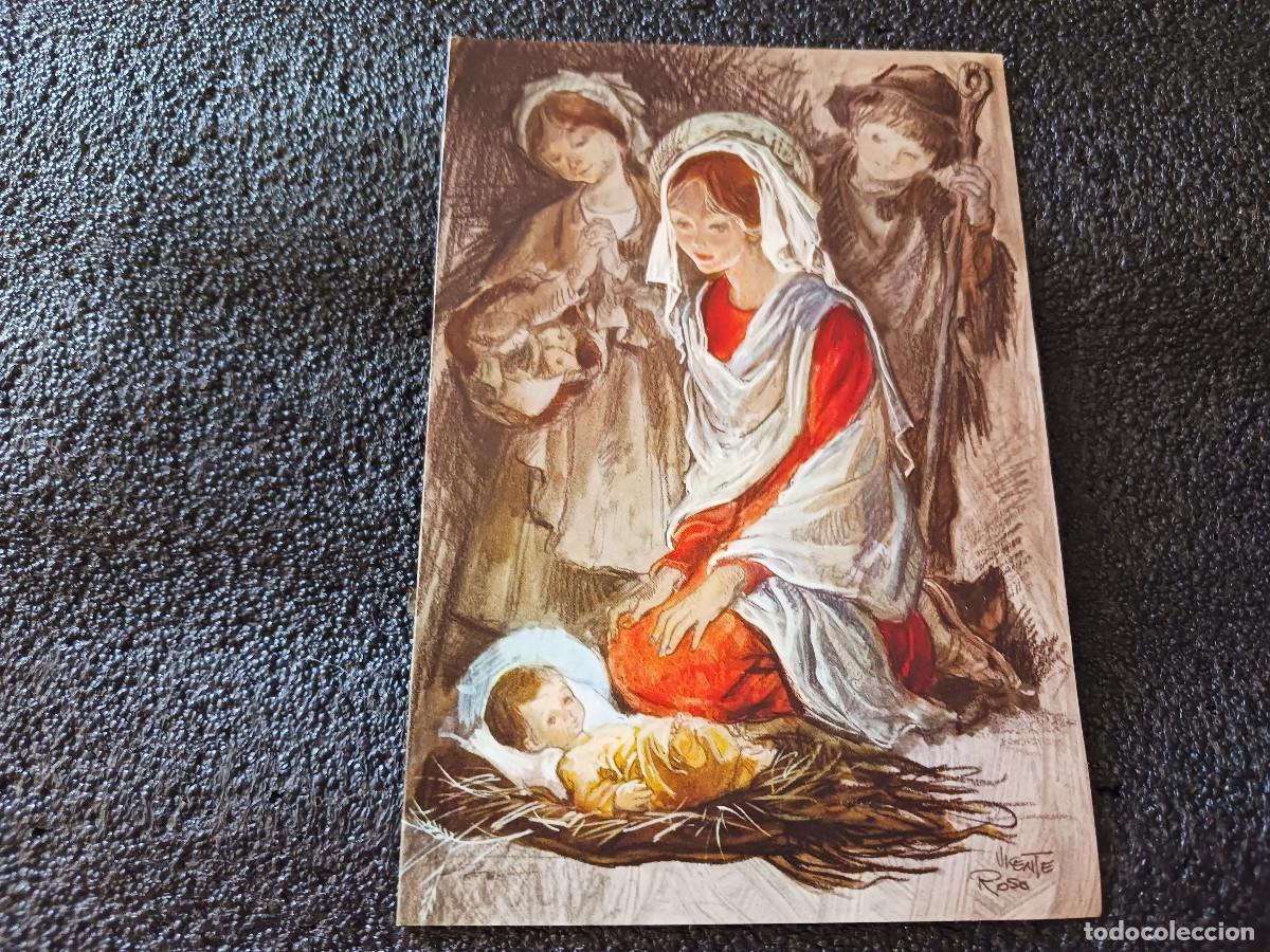 Postales: diptico, felicitacion navide&ntilde;a, ilustra vicente rosa