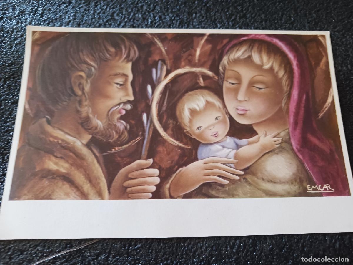 Postales: diptico, felicitacion navide&ntilde;a, ilustra EMCAR