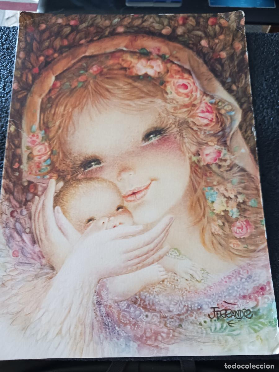 Postales: diptico, felicitacion navide&ntilde;a, 1975 ilustra FERRANDIZ