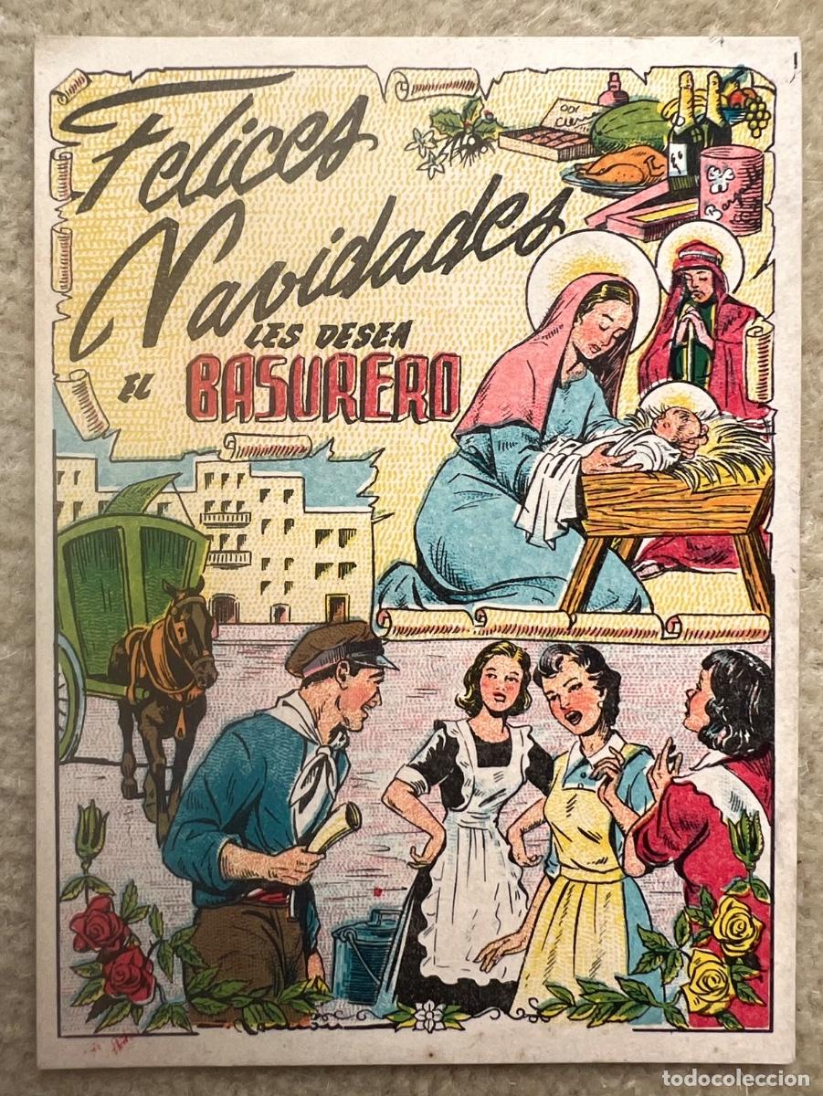 Postales: Tarjeta Felices Navidades les desea El Basurero