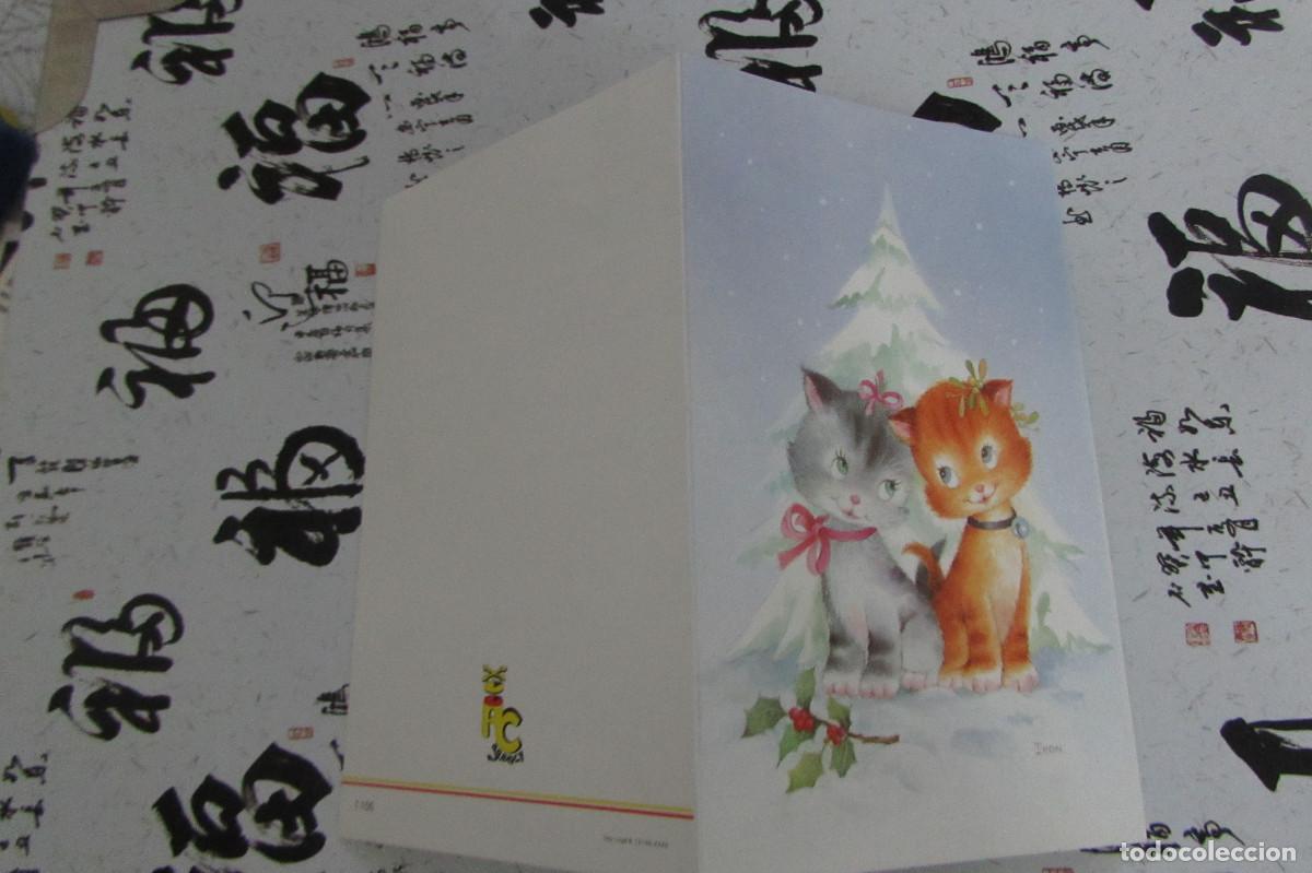 Postales: FELICITACION NAVIDE&Ntilde;A GATITOS 1.105