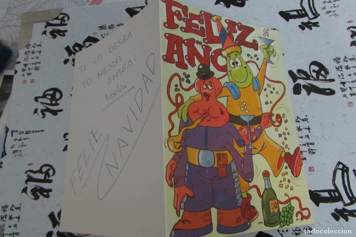 Postales: FELIZ A&Ntilde;O FELICITACION CARICATURAS ESCRITA EN 1988