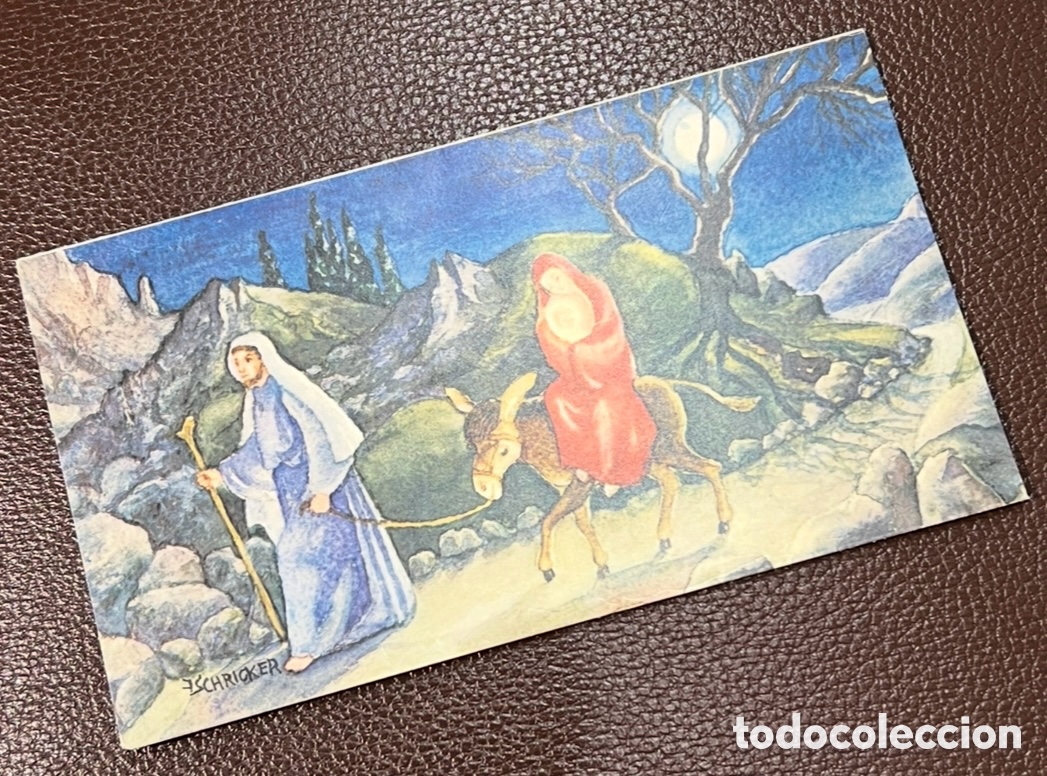 Postales: Postal de Navidad. Pintado con la boca. 1983.
