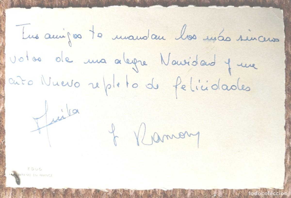 Postales: TARJETA DE NAVIDAD CESTA CON ROSAS - Foto 2