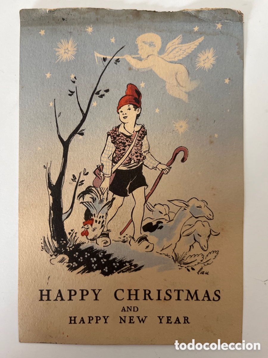 Postales: POSTAL. Navidad a&ntilde;os 1930-1940. Gabarr&oacute;, cirug&iacute;a pl&aacute;stica, Corachan. Happy Christmas.