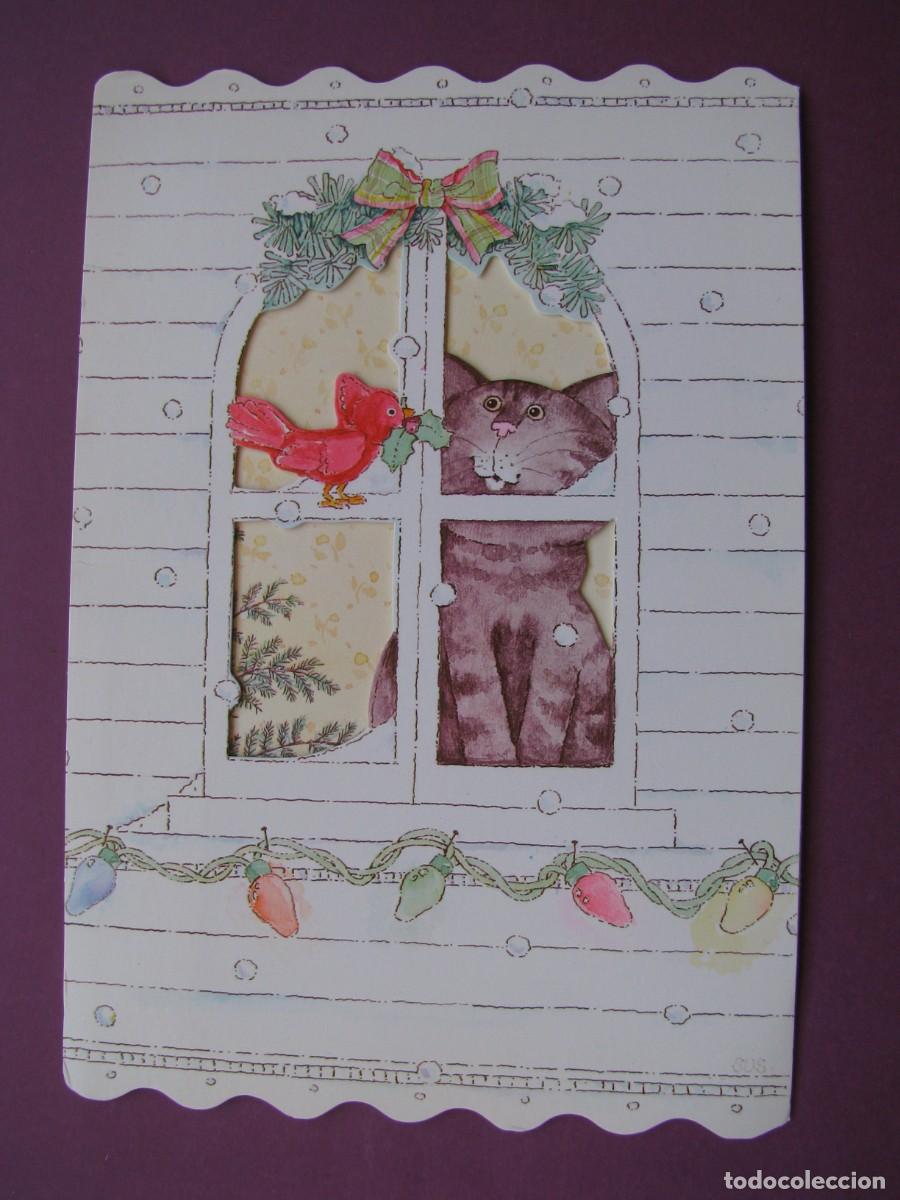 Postales: POSTAL TROQUELADA DE IL. SUSAN T. HALL. HALLMARK ESPA&Ntilde;A. 190 N 9024. 17,5X12 CM. ESCRITA 1989