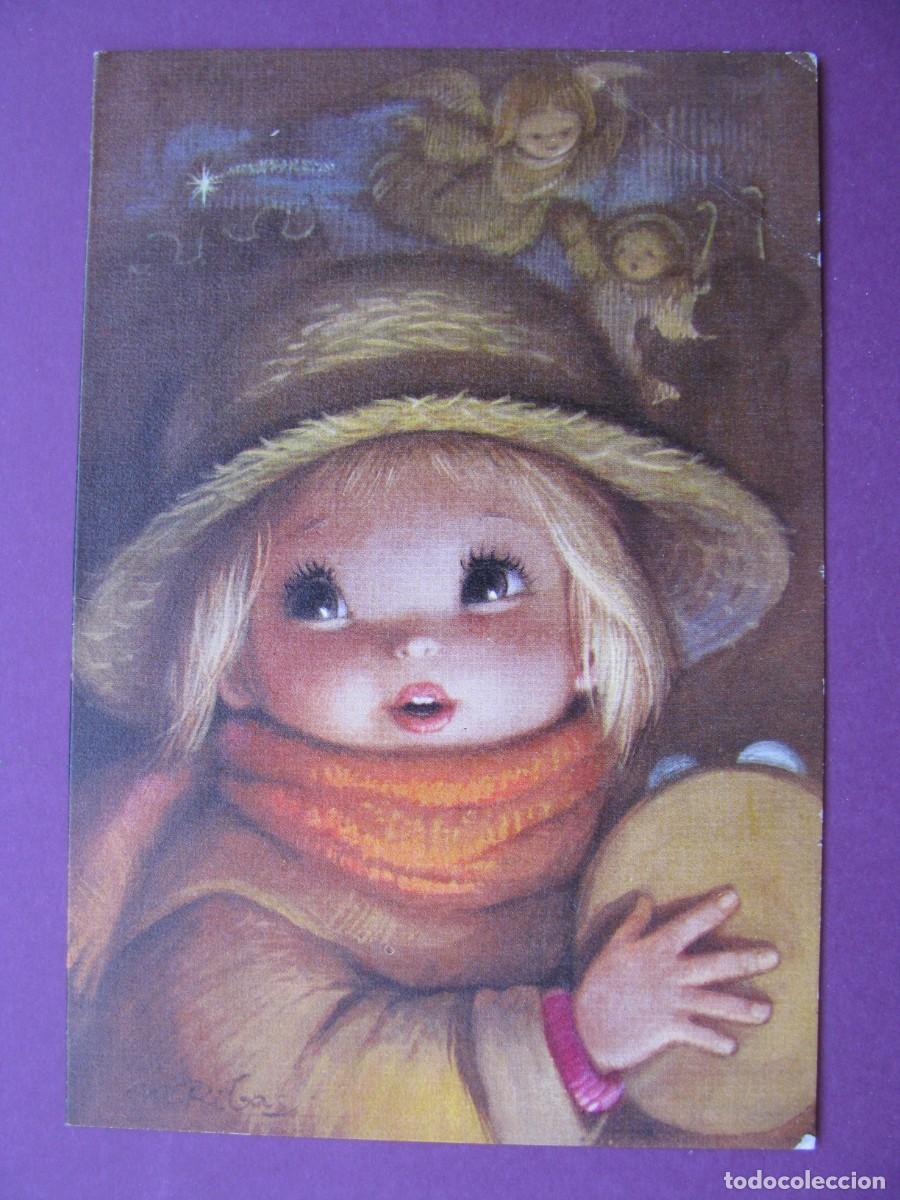 Postales: POSTAL DIPTICA DE IL. M.R. MARTA RIBAS. SABADELL BETLEM 02.02.078.2. 13X8,5 CM. ESCRITA 1974