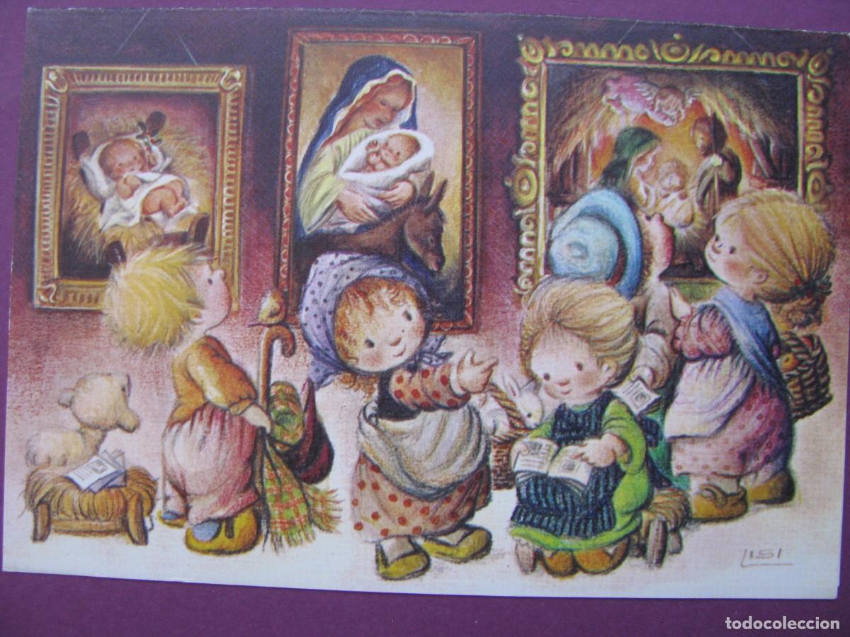 Postales: POSTAL DIPTICA DE IL. LISI MARTIN. BUSQUETS 02.02.170.2. 13X9 CM. ESCRITA 1980